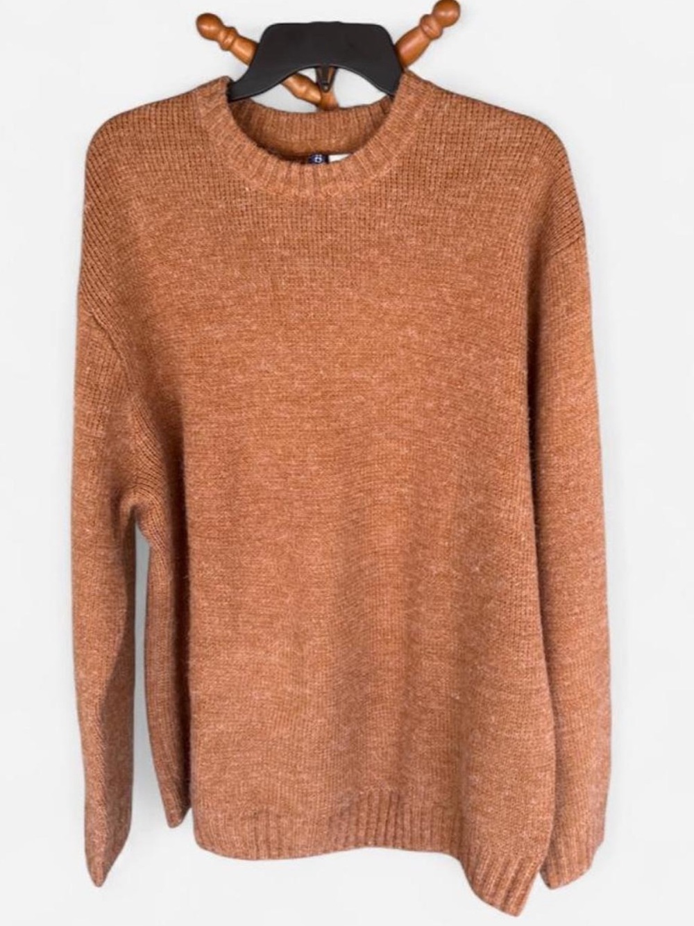 Divided Men's Crewneck Sweater in a Tan-Orange color